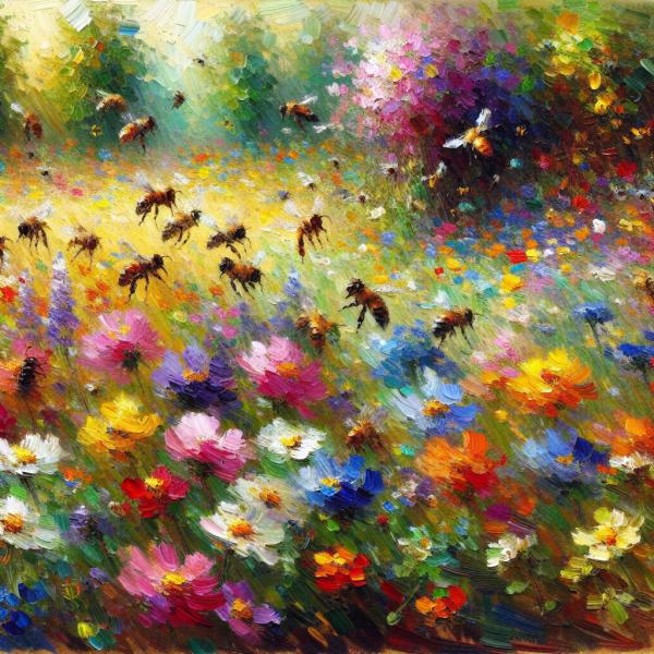 Wie eine Blumenwiese voller Bienen und anderer Insekten.