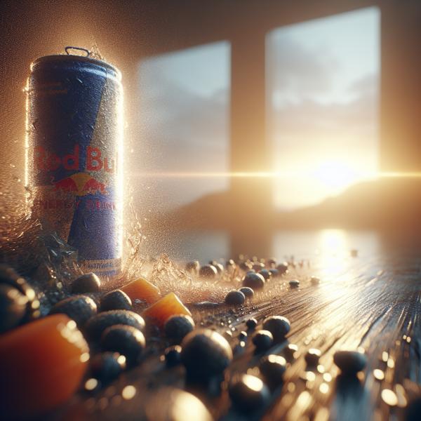 Energydrink in der Morgensonne