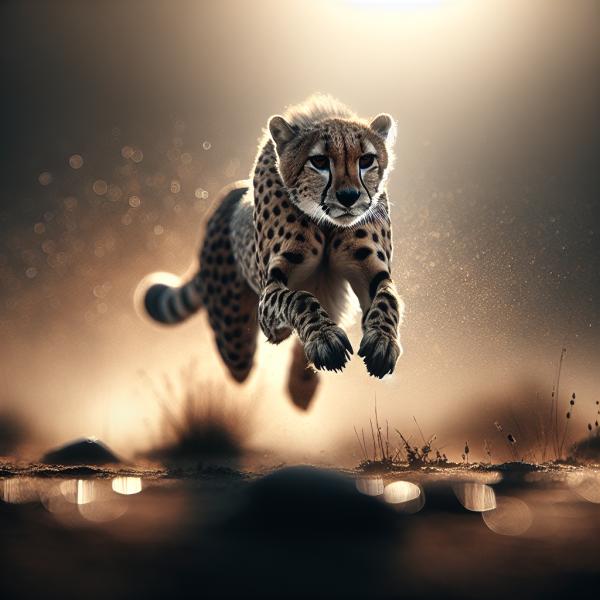 eIN SPRINGENDER gEPARD