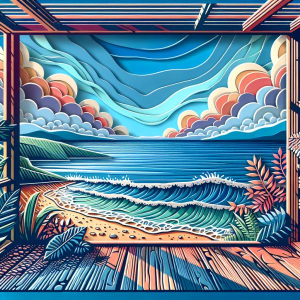 ein Meeresstrand mit blick auf die Weite des Wassers