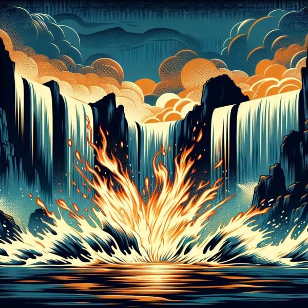 Ein kräfitger Wasserfall und dann noch mit warmen Wasser