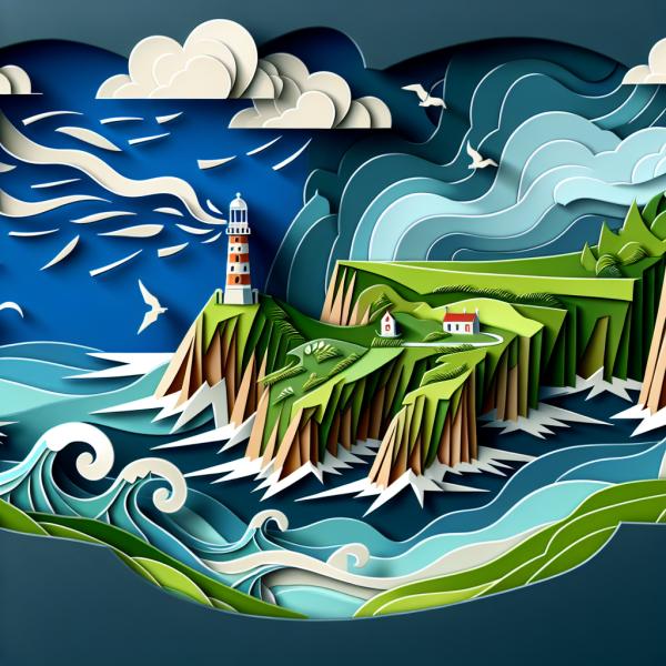 Sturm irland grüne insel Klippen strand wind Leuchtturm unwetter
