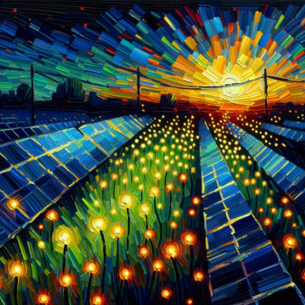 Solarpanels glühwürmchen