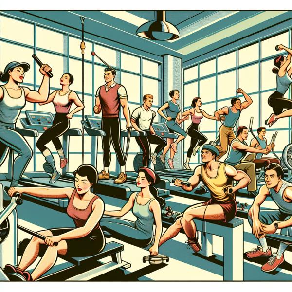 Menschen im fitnessstudio