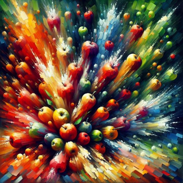 An apple explosion