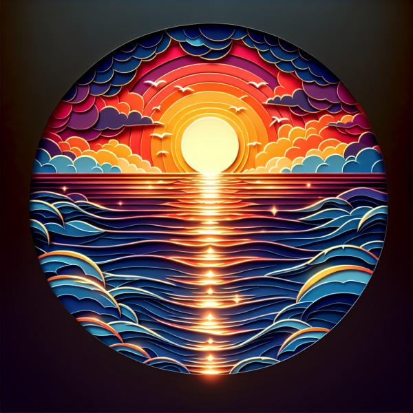 Il tramonto sul mare